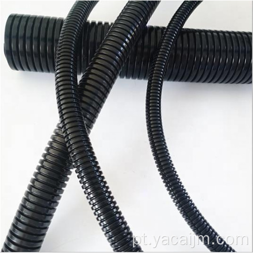Tubos de plástico de mangueira corrugados de nylon preto de alta qualidade